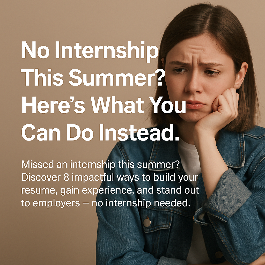 No Internship This Summer? Here's What You Can Do Instead.